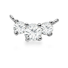 Round 5mm/4mm (1.0ct) Three Stone Moissanite Pendant