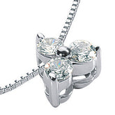 3.5mm Round Brilliant Moissanite 3-Stone Moissanite Pendant