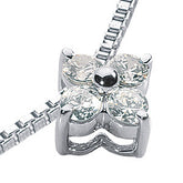 3.5mm Round Brilliant Moissanite 4-Stone Moissanite Pendant