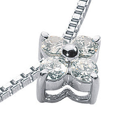 3.5mm Round Brilliant Moissanite 4-Stone Moissanite Pendant