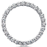 3.5mm Round Brilliant Moissanite Circle Eternity Pendant, 4ct, 35mm