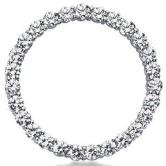 3.5mm Round Brilliant Moissanite Circle Eternity Pendant, 4ct, 35mm