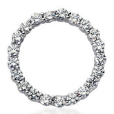 3mm Round Brilliant Moissanite Circle Eternity Pendant, 2.1ct, 25mm