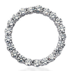3mm Round Brilliant Moissanite Circle Eternity Pendant, 2.1ct, 25mm