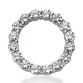 3mm Round Brilliant Moissanite Circle Eternity Pendant, 1.6ct, 20mm
