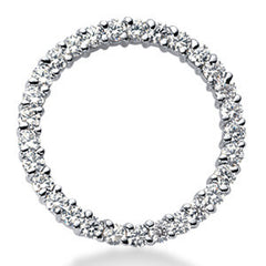 2.25mm Round Brilliant Moissanite Circle Eternity Pendant, 1.2ct, 25mm