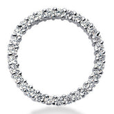 2.25mm Round Brilliant Moissanite Circle Eternity Pendant, 1.2ct, 25mm