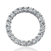 2.25mm Round Brilliant Moissanite Circle Eternity Pendant, 0.9ct, 20mm