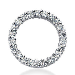 2.25mm Round Brilliant Moissanite Circle Eternity Pendant, 0.9ct, 20mm