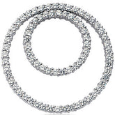 2.5mm Round Brilliant Moissanite Circle Eternity Pendant, 4.5ct, 40mm