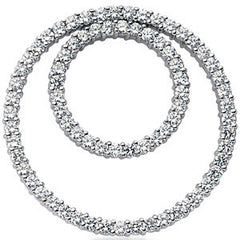 2.5mm Round Brilliant Moissanite Circle Eternity Pendant, 4.5ct, 40mm