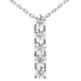 3.5mm Round Brilliant Moissanite 5-Stone Line Pendant