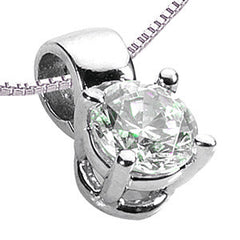 Round Solitaire Moissanite Pendant
