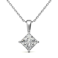 Princess cut Moissanite Solitaire Pendant