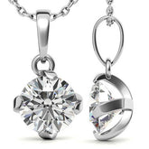 Twisted Prong Round Brilliant Moissanite Solitaire Pendant