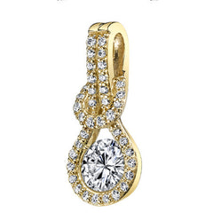 Moissanite Love Knot Slide Pendant