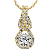Moissanite Love Knot Slide Pendant