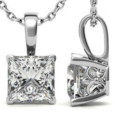 Fleur-De-Lis Princess cut Moissanite Pendant