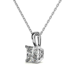Fleur-De-Lis Princess cut Moissanite Pendant