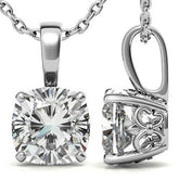 Fleur-De-Lis Cushion Moissanite Pendant