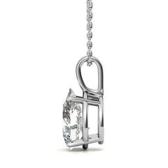4-Prong Basket Pear Solitaire Pendant