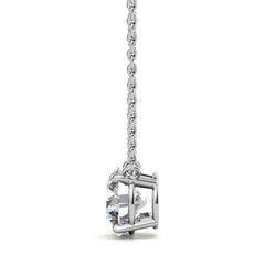 4-Prong Round Floating Moissanite Pendant