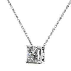 Princess cut Moissanite Solitaire Pendant