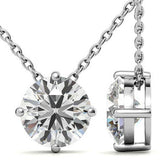Round Brilliant Moissanite Solitaire Pendant