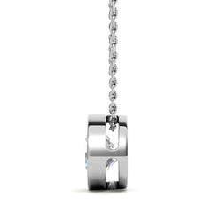 Round Brilliant Moissanite Bezel Solitaire Pendant