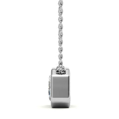 Emerald / Radiant Bezel Moissanite Pendant
