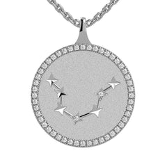 Aquarius Zodiac Diamond Constellation Pendant
