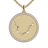 Aquarius Zodiac Diamond Constellation Pendant