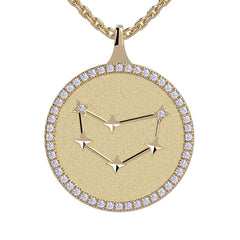 Capricorn Zodiac Diamond Constellation Pendant