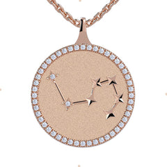 Leo Zodiac Diamond Constellation Pendant