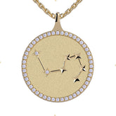 Leo Zodiac Diamond Constellation Pendant