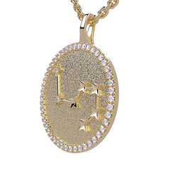 Leo Zodiac Diamond Constellation Pendant