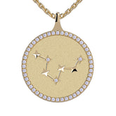 Pisces Zodiac Diamond Constellation Pendant