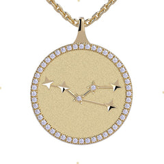 Taurus Zodiac Diamond Constellation Pendant