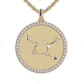 Virgo Zodiac Diamond Constellation Pendant