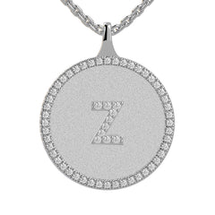 Z - Initial Diamond Medallion Pendant