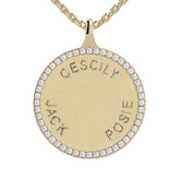 Personalized Diamond Medallion Necklace