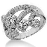 Round Brilliant Moissanite Right Hand Ring