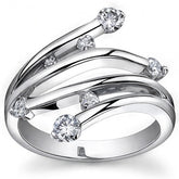 Round Brilliant Moissanite Right Hand Ring, 0.40ct