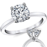 4-Prong Round Brilliant Moissanite Solitaire Ring