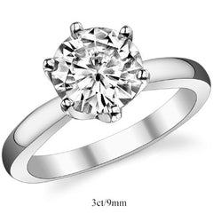 Round Brilliant Moissanite "Solstice" Solitaire Ring
