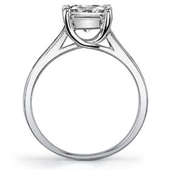 Princess cut Moissanite Trellis Solitaire Ring