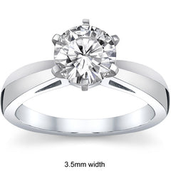 Cathedral Style Knife Edge Moissanite Solitaire Ring