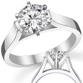 Cathedral Moissanite Solitaire Ring Setting
