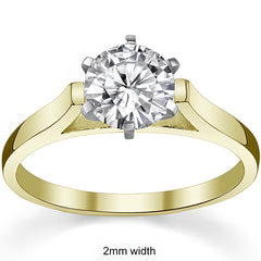 Cathedral Moissanite Solitaire Ring Setting