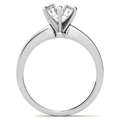 Flat Shoulder Moissanite Solitaire Ring Setting